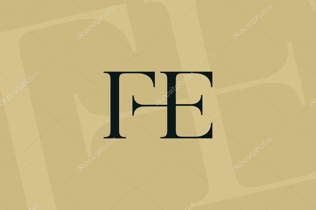 FE or EF letter logo icon design. Classic style luxury initials monogram.