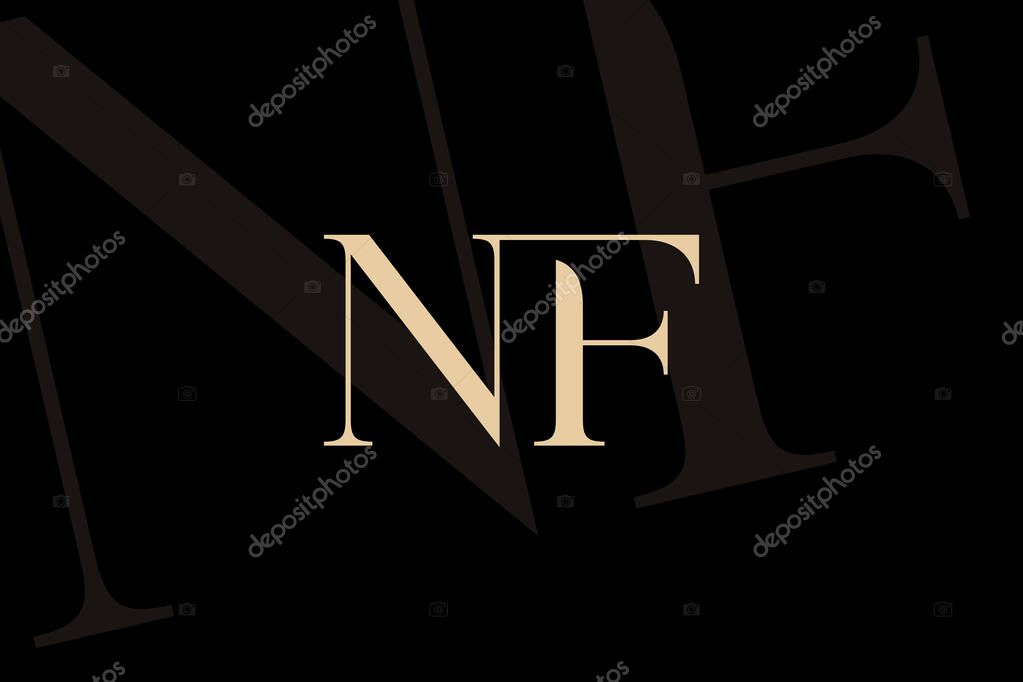 NF or FN letter logo icon design. Classic style luxury initials monogram.