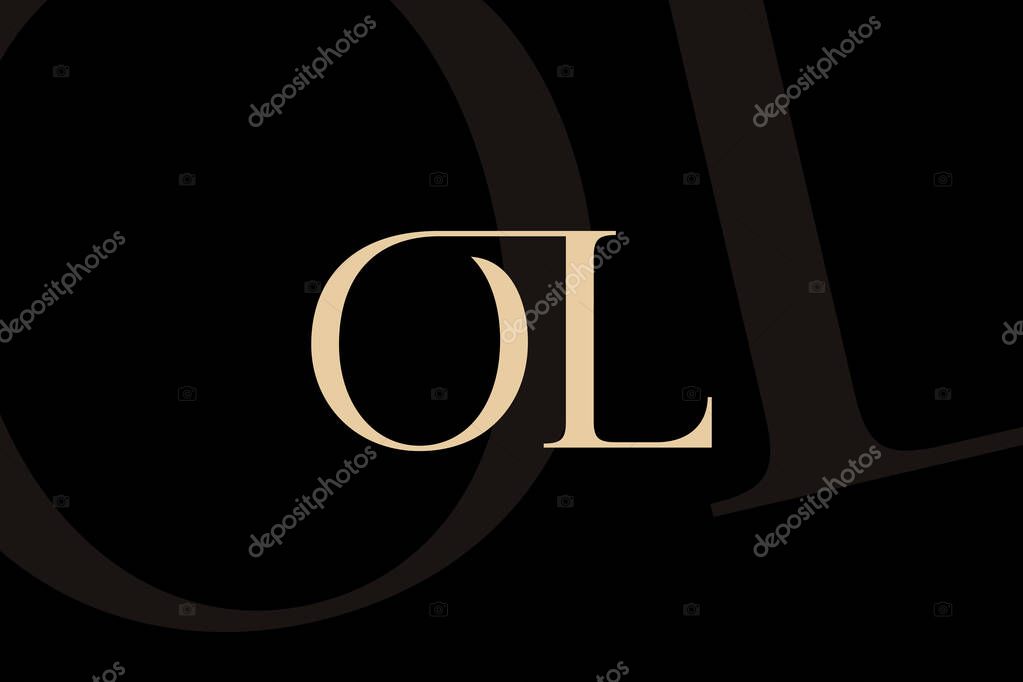 OL or LO letter logo icon design. Classic style luxury initials monogram.