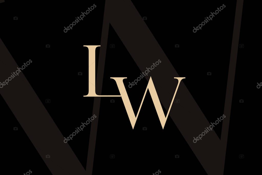 LW or WL letter logo icon design. Classic style luxury initials monogram.