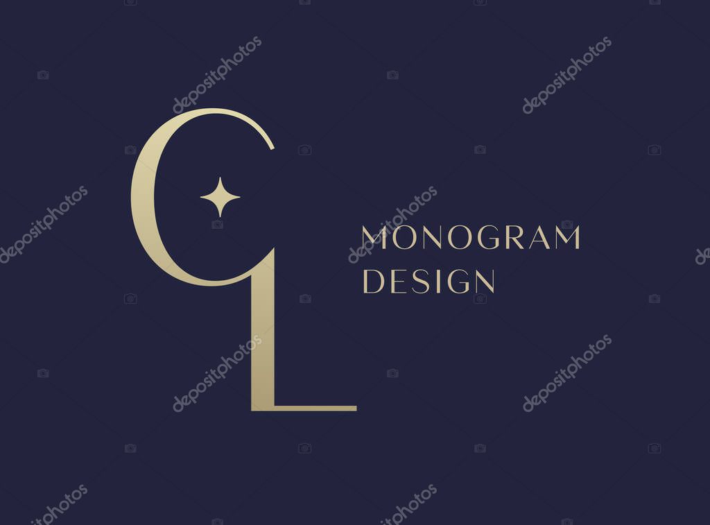 CL letter logo icon design. Classic style luxury initials monogram.