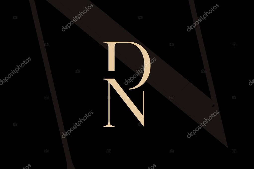 DN or ND letter logo icon design. Classic style luxury initials monogram.
