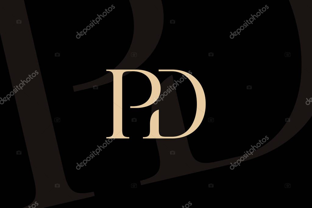 PD or DP letter logo icon design. Classic style luxury initials monogram.