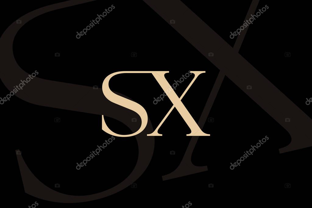 SX or XS letter logo icon design. Classic style luxury initials monogram.