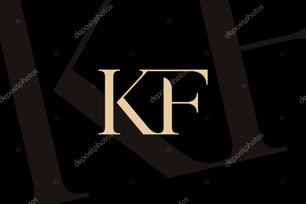 KF or FK letter logo icon design. Classic style luxury initials monogram.