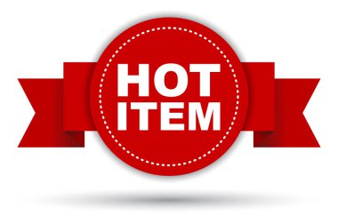 Kırmızı vektör afiş sıcak öğesi