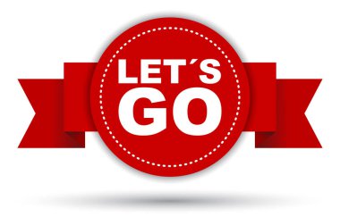 Kırmızı vektör afiş gidelim