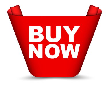 Kırmızı vektör afiş satın şimdi