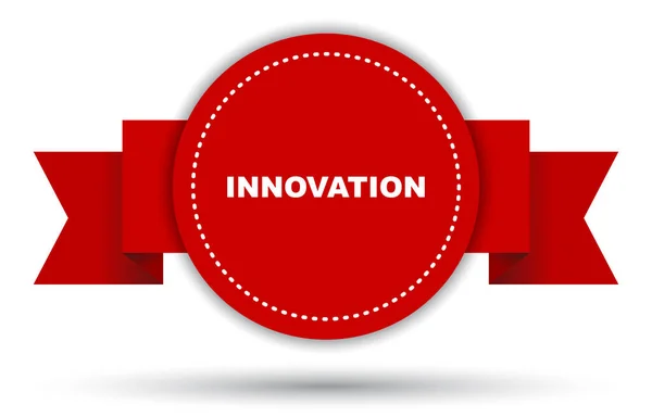 Röd Vektor Banner Innovation — Stock vektor