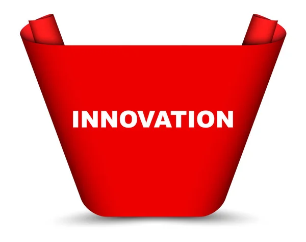 Inovação Bandeira Vetorial Vermelho — Vetor de Stock