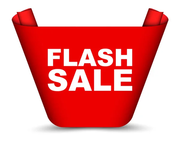 Κόκκινο Διάνυσμα Banner Flash Πώληση — Διανυσματικό Αρχείο
