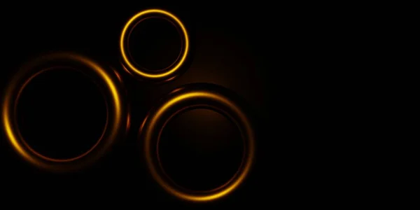 Рендеринг Золотого Круга Светящийся Абстрактный Геометрический Фон Сцена Рекламы Технологий — стоковое фото
