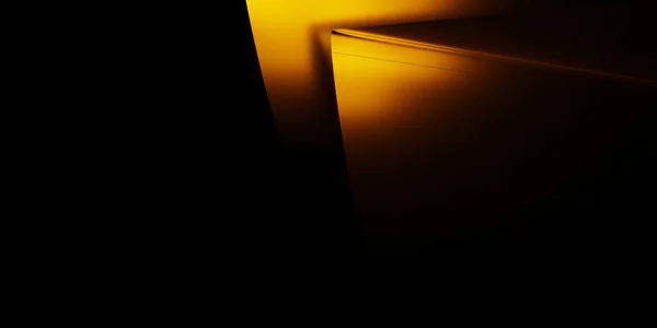 Rendering Orange Black Abstract Geometric Background Scene Advertising Design Technology — Stok fotoğraf