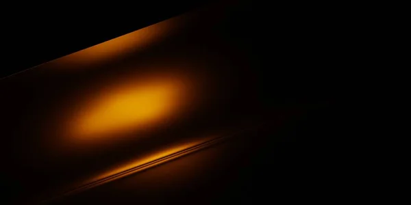 橙色黑色抽象几何背景的3D渲染 化妆品 娱乐等场所 Sci Illustration 产品展示 — 图库照片