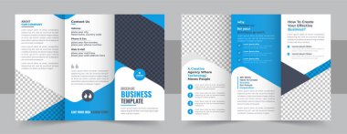 Corporate business trifold brochure template. Modern, Creative and Professional tri fold brochure vector design. Simple and minimalist promotion layout. modern trifold business brochure template