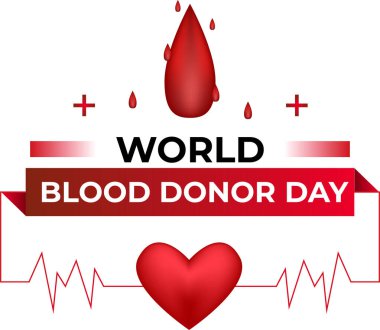 Blood donation illustration concept with blood bag. World blood donor day. Donor Blood Concept Illustration Background For World Blood Donor Day.14 june. eps vector