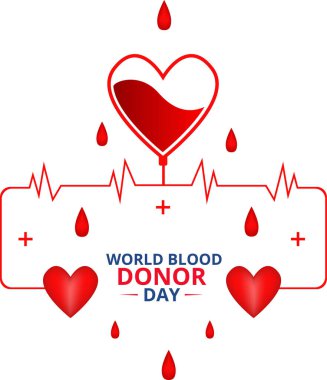 Blood donation illustration concept with blood bag. World blood donor day. Donor Blood Concept Illustration Background For World Blood Donor Day.14 june. eps vector