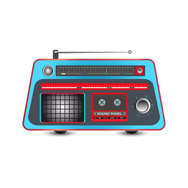 World Radio Day Antique Radio Receptor World White Background Retro —  Vetores de Stock
