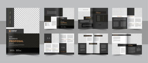 Broschüre Kreatives Design Mehrzweck Vorlage Mit Umschlag Rückseite Und Innenseiten — Stockvektor