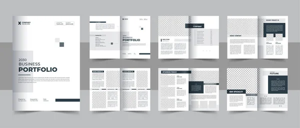 Brochure Creatief Ontwerp Multifunctionele Sjabloon Met Omslag Rug Binnenkant Pagina — Stockvector