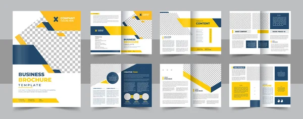 Business Brochure Template Layout Design Page Corporate Brochure Editable Template — Stock Vector