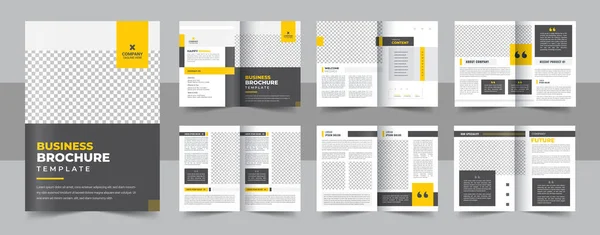 Geschäftsbroschüre Vorlage Layout Design Seitige Unternehmensbroschüre Editierbare Vorlage Layout Kreative — Stockvektor