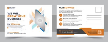 Şirket kartpostal tasarım şablonu. Kurumsal Kartpostal Şablonu Tasarımı, Basit ve Temiz Modern Minimum Kartpostal Şablonu, İş Kartı Düzeni