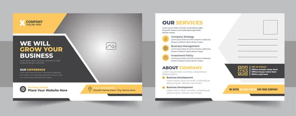 Corporate Postcard Design Template Corporate Business Postcard Template Design Simple — Stock Vector