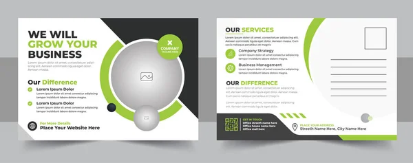 Εταιρικό Πρότυπο Σχεδιασμού Καρτών Εταιρική Business Postcard Template Σχεδιασμός Απλό — Διανυσματικό Αρχείο