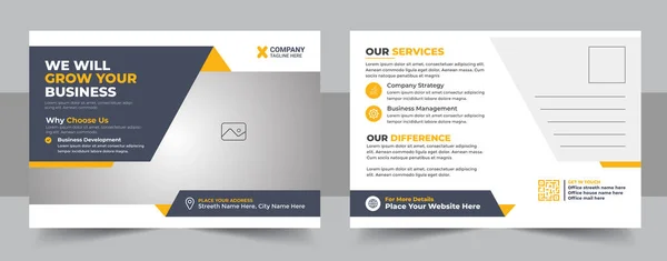 Εταιρικό Πρότυπο Σχεδιασμού Καρτών Εταιρική Business Postcard Template Σχεδιασμός Απλό — Διανυσματικό Αρχείο
