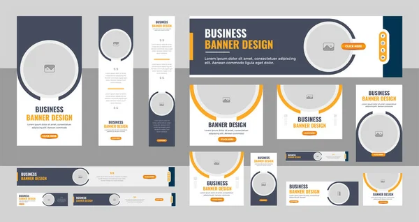 Web Banner Out Set Business Banner Web Design Social Media — стоковый вектор