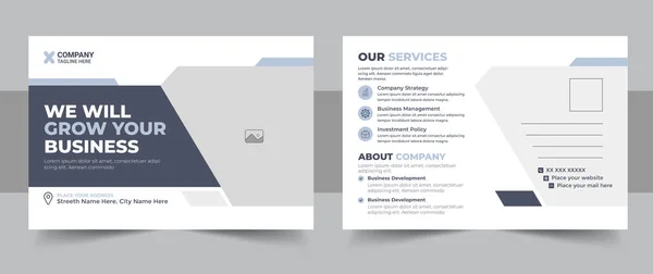 Εταιρικό Πρότυπο Σχεδιασμού Καρτών Καταπληκτικό Και Μοντέρνο Σχεδιασμό Καρτ Ποστάλ — Διανυσματικό Αρχείο