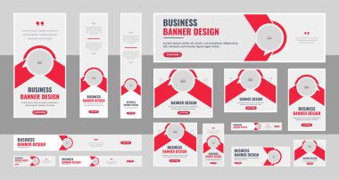 Web Banner Düzeni Seti, İş afişi web şablonu demet tasarımı, Sosyal Medya Kapak reklamları afişi, broşür, davetiye kartı
