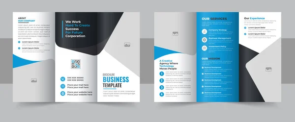 Moderne Drievoudige Business Brochure Template Corporate Business Drievoudige Brochure Template — Stockvector