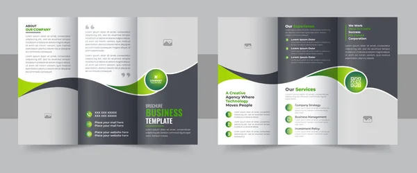 Moderne Dreifach Business Broschüre Vorlage Corporate Business Dreifach Broschüre Vorlage — Stockvektor