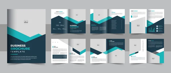 Modèle Brochure Entreprise Créative Mise Page Conception Modèle Brochure Polyvalent — Image vectorielle