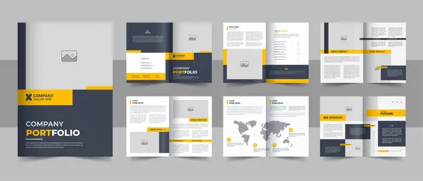 Kurumsal iş tanıtım broşürü kapağı, Modern şirket profil broşürü tasarım düzeni. Şirket profili broşür tasarımı, çoklu iş broşürü tasarımı, şablon tasarımı