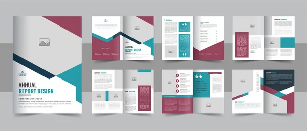 stock vector Corporate business Annual report template with cover, back and inside pages, Company Profile Brochure or business profile Layout