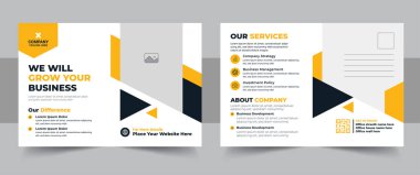 Modern Kurumsal kartpostal, dijital pazarlama ajansı kartpostal tasarımı, EDDM kartpostal, peyzaj broşür kapağı tasarımı için uygun. Şirket kartpostal tasarım şablonu. Şirket Kartpostal Şablonu Tasarımı