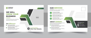 Modern Kurumsal kartpostal, dijital pazarlama ajansı kartpostal tasarımı, EDDM kartpostal, peyzaj broşür kapağı tasarımı için uygun. Şirket kartpostal tasarım şablonu. Şirket Kartpostal Şablonu Tasarımı