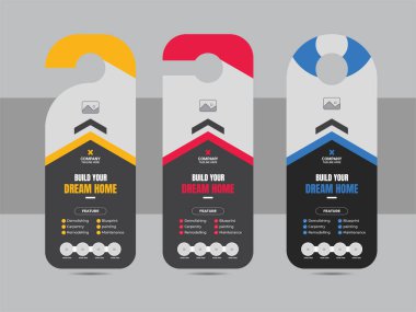 İnşaat, ev tadilatı, tamirci ev onarımı kapı askısı tasarımı şablonu veya tesisat kapısı askı şablonu