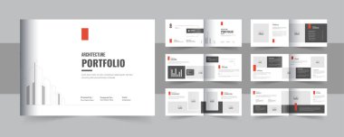 Peyzaj Portföyü ve Dergi Portföy Şablonu, Peyzaj tasarımı. Mimari portföy, iç portföy, iş portföyü için kullan