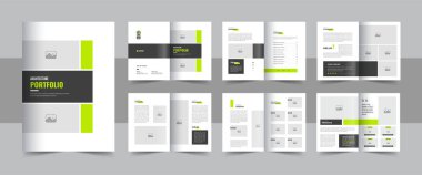 Architecture portfolio template or interior portfolio template design, architecture and interior brochure design portfolio layout. Architecture portfolio or portfolio template design