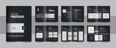 Architecture portfolio template or interior portfolio template design, architecture and interior brochure design portfolio layout. Architecture portfolio or portfolio template design