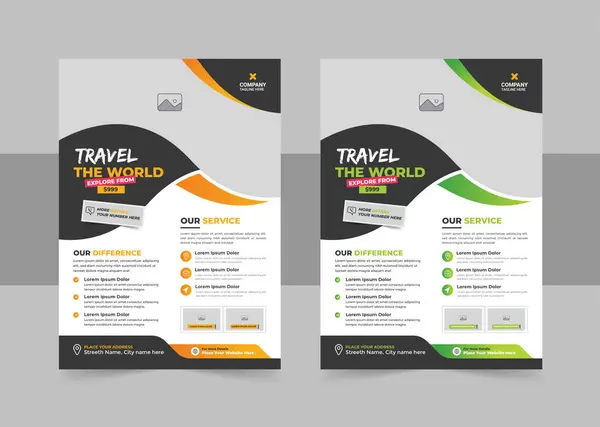 stock vector Travel Flyer Summer Holiday Travel Flyer Template. Travel Vacation Tour Agency Flyer Template Design. Holiday, Summer travel and tourism flyer or poster template design. Template or Flyer design for Tour and Travel Business concept.