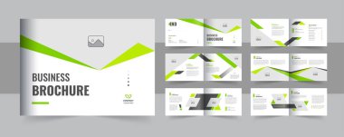 Şirket peyzaj broşürü tasarım şablonu, Brand Style, Brand Identity veya şirket broşürü tasarım planı. Manzara Kurumsal Broşür Tasarım Şablonu Kırmızı yaratıcı şekiller vektörü, iş, ofis, şirket için