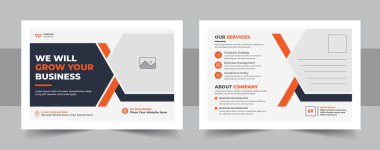 Temizlik servisi posta kartı şablonu tasarım paketi ya da Profesyonel temizlik hizmetleri eddm kartpostal şablon dizayn seti. Temizleme servisi kartpostal tasarım şablonu vektör düzeni