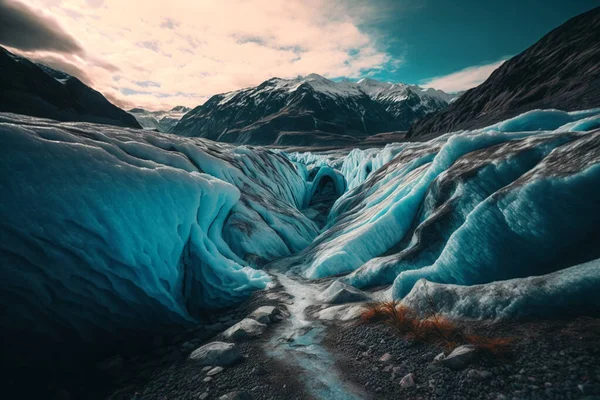 Glacier Ice Closeup Iceland Nature Landscape View — Stockfoto