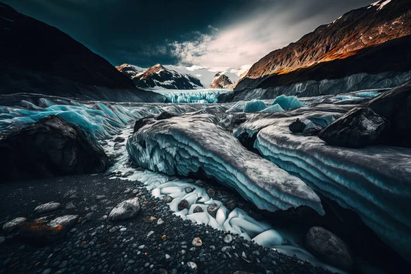 Glacier Ice Closeup Nature Landscape View — Zdjęcie stockowe