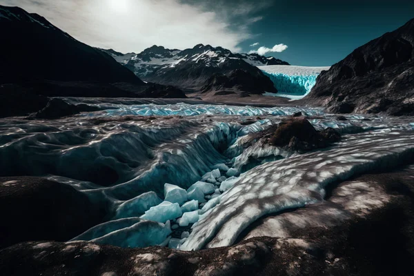 Glacier Ice Closeup Nature Landscape View — Zdjęcie stockowe